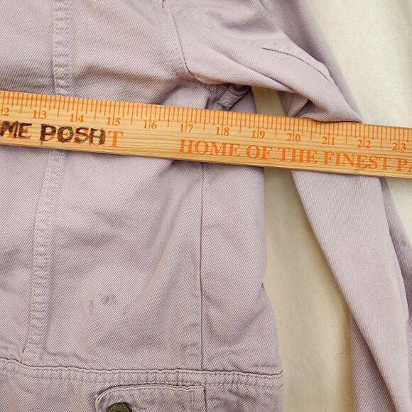 Free People Rumors Denim Jacket  size XS Boxy Lavender Purple Pastel Y2K Boho - Picture 11 of 11